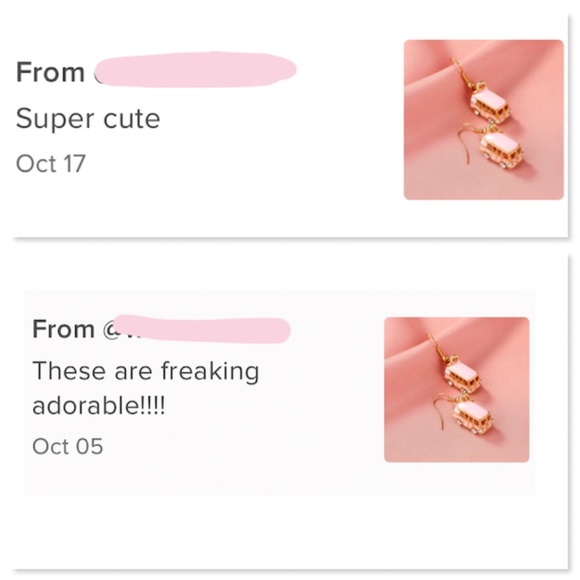 Bus Shape Gold Rhinestone Dangle Earrings Pink - Picture 4 of 5